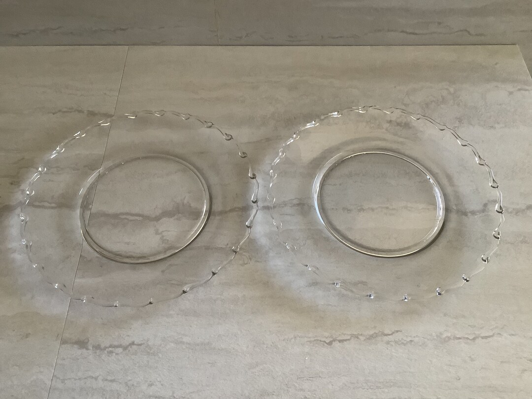 Vintage Fostoria Glass Century Pattern Pressed Clear Glass Luncheon