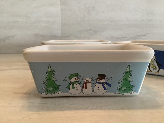 Garden Ridge Gifts, Vintage Ceramic Mini Loaf Pans, Christmas Baking Dish, Bread  Pan, Christmas Pan, Christmas Dishes, Bread Gifts 