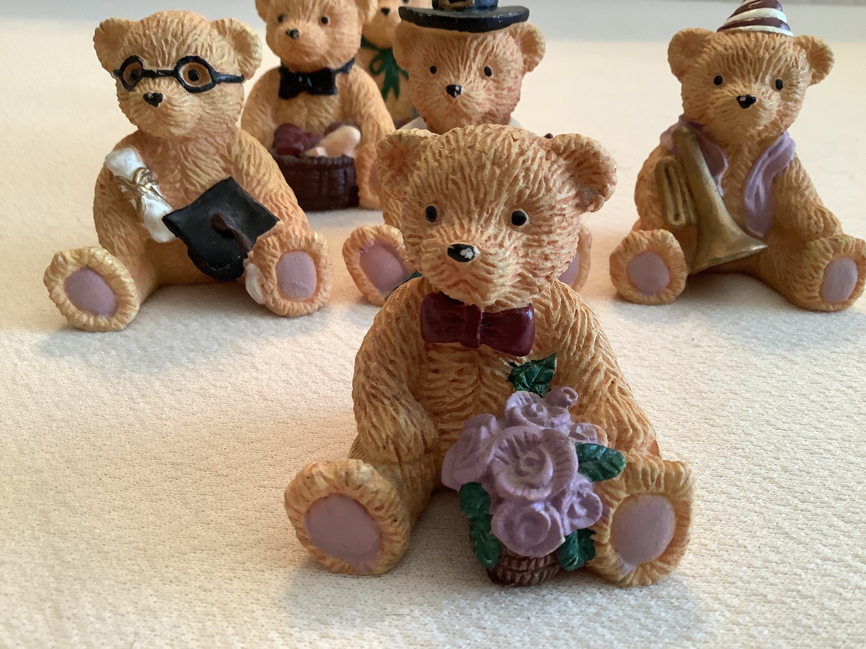 Bear Figurine Collectors Collection of 6 Resin Bear Etsy