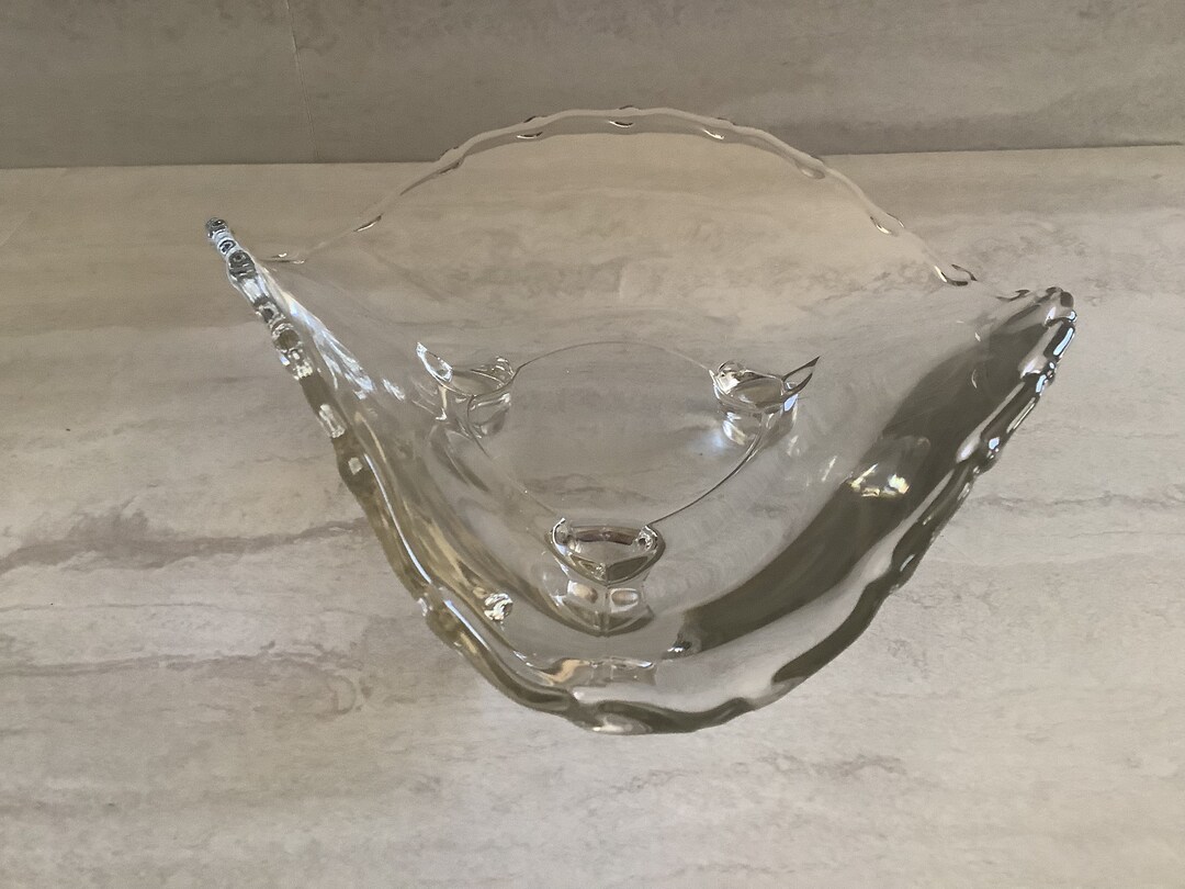 Vintage Fostoria Glass Century Pattern Pressed Clear Glass 3 Toed