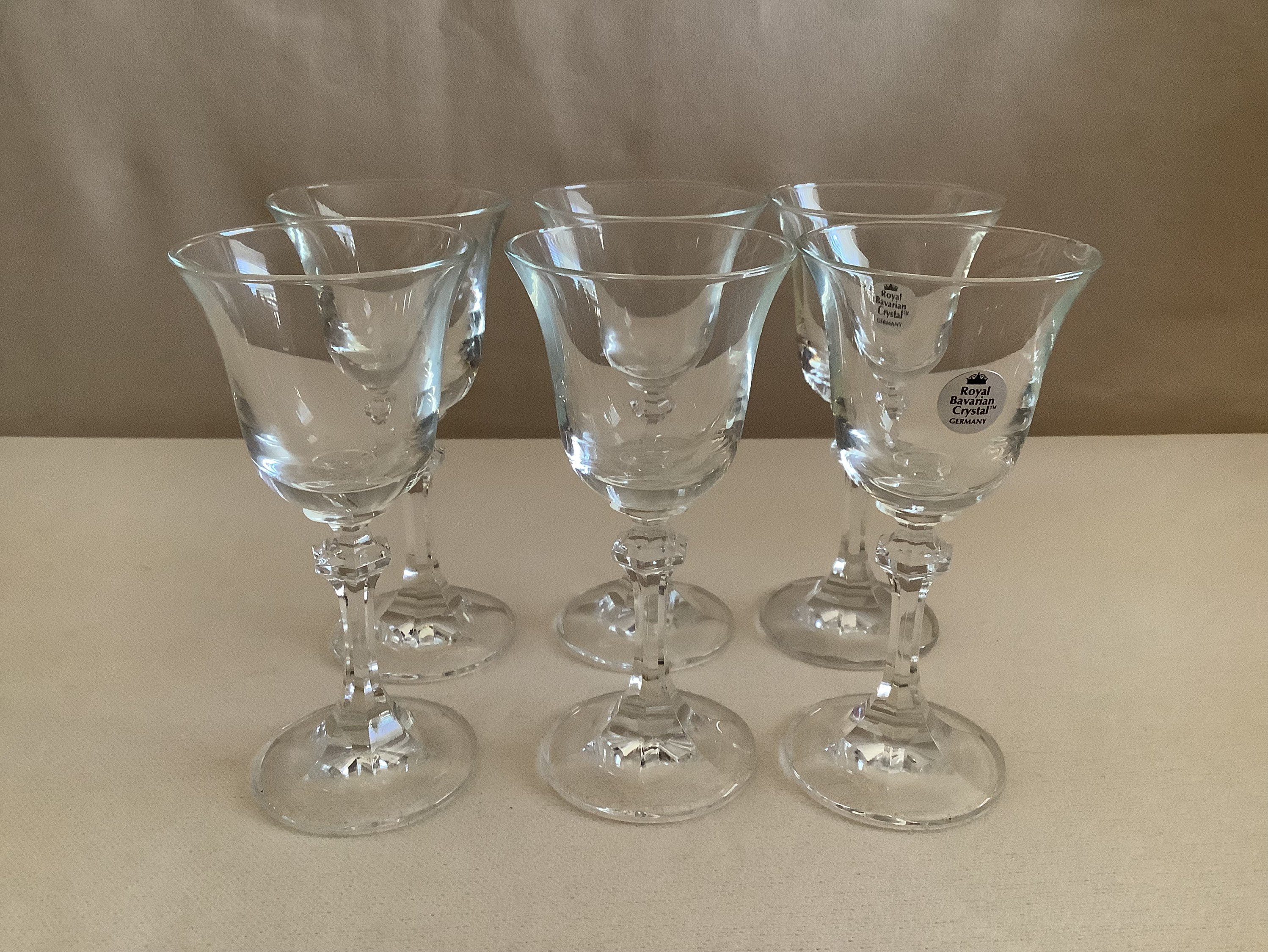 ドイツクリスタルグラス　ヴァーヴァリア1421 Vintage Royal Bavarian Crystal Germany RBV1 Pattern Clear
