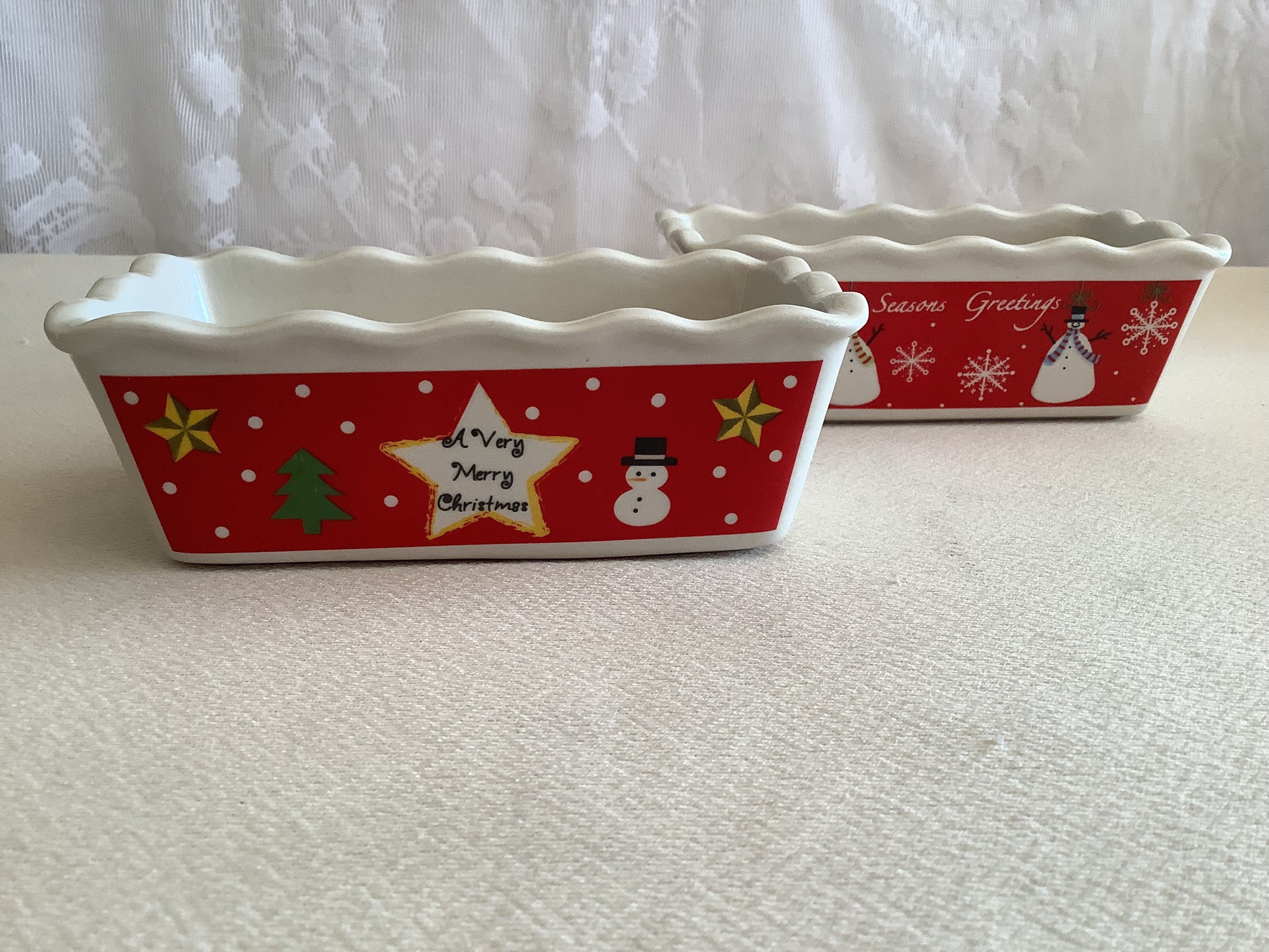 Christmas Loaf Pan Set of 2 Everyday Gibson Mini Bread 