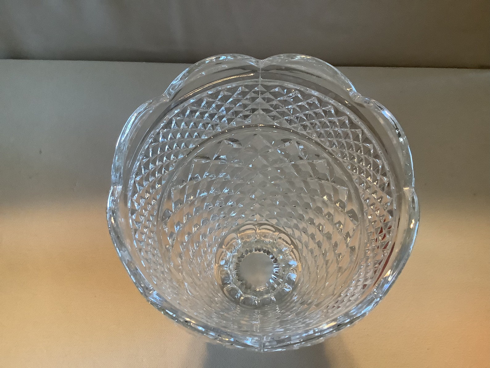 Vintage Anchor Hocking Wexford Pattern Clear Glass Flower Vase Etsy
