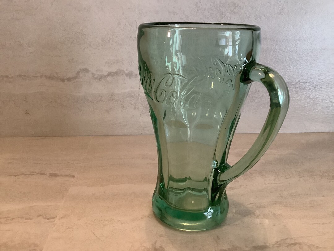 Vintage Libbey Glass Company Coca Cola Green Glass 16 Ounce Heavy Cold