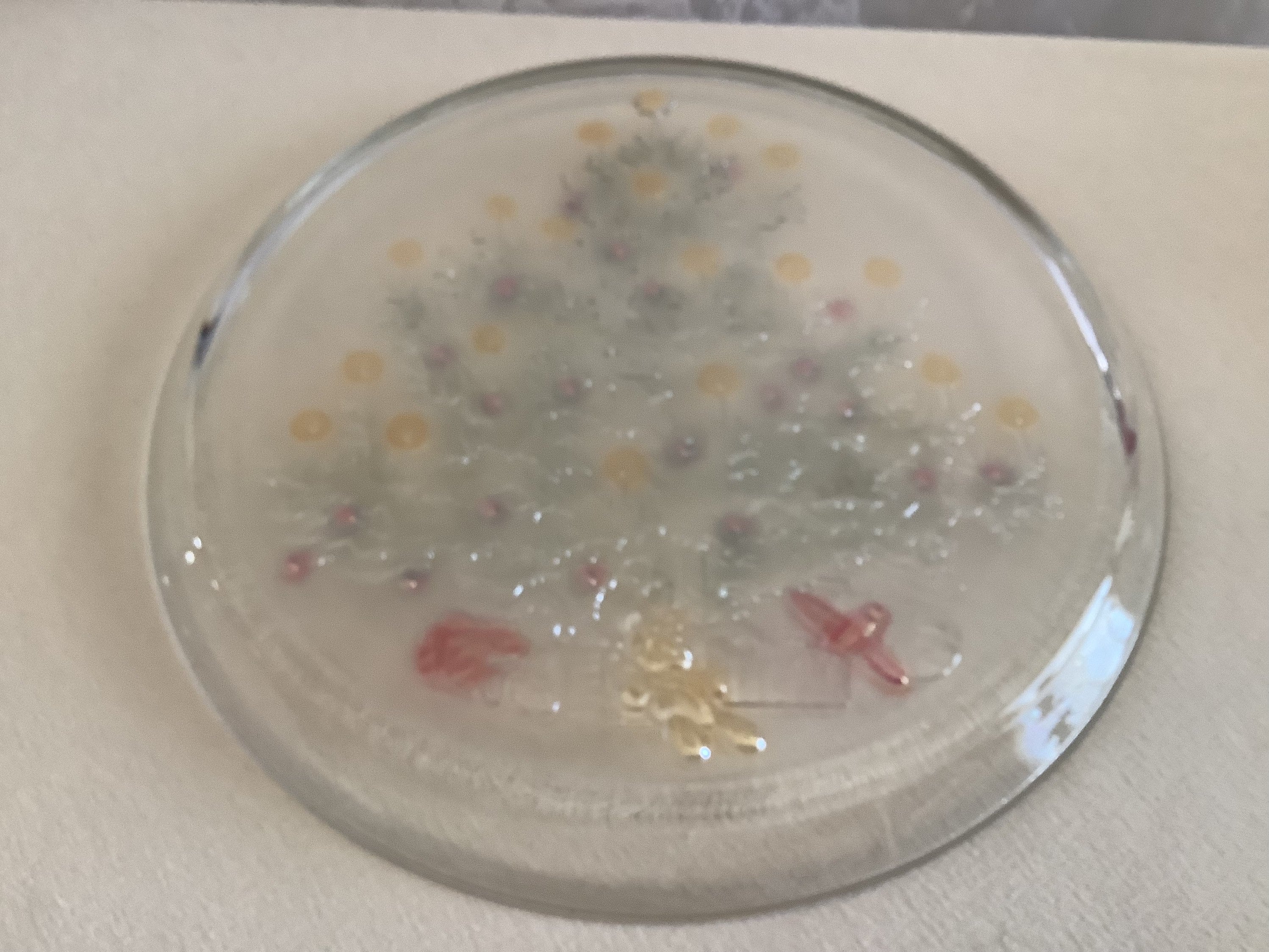 Vintage Indiana Glass Christmas Tree Pattern Clear Green Etsy