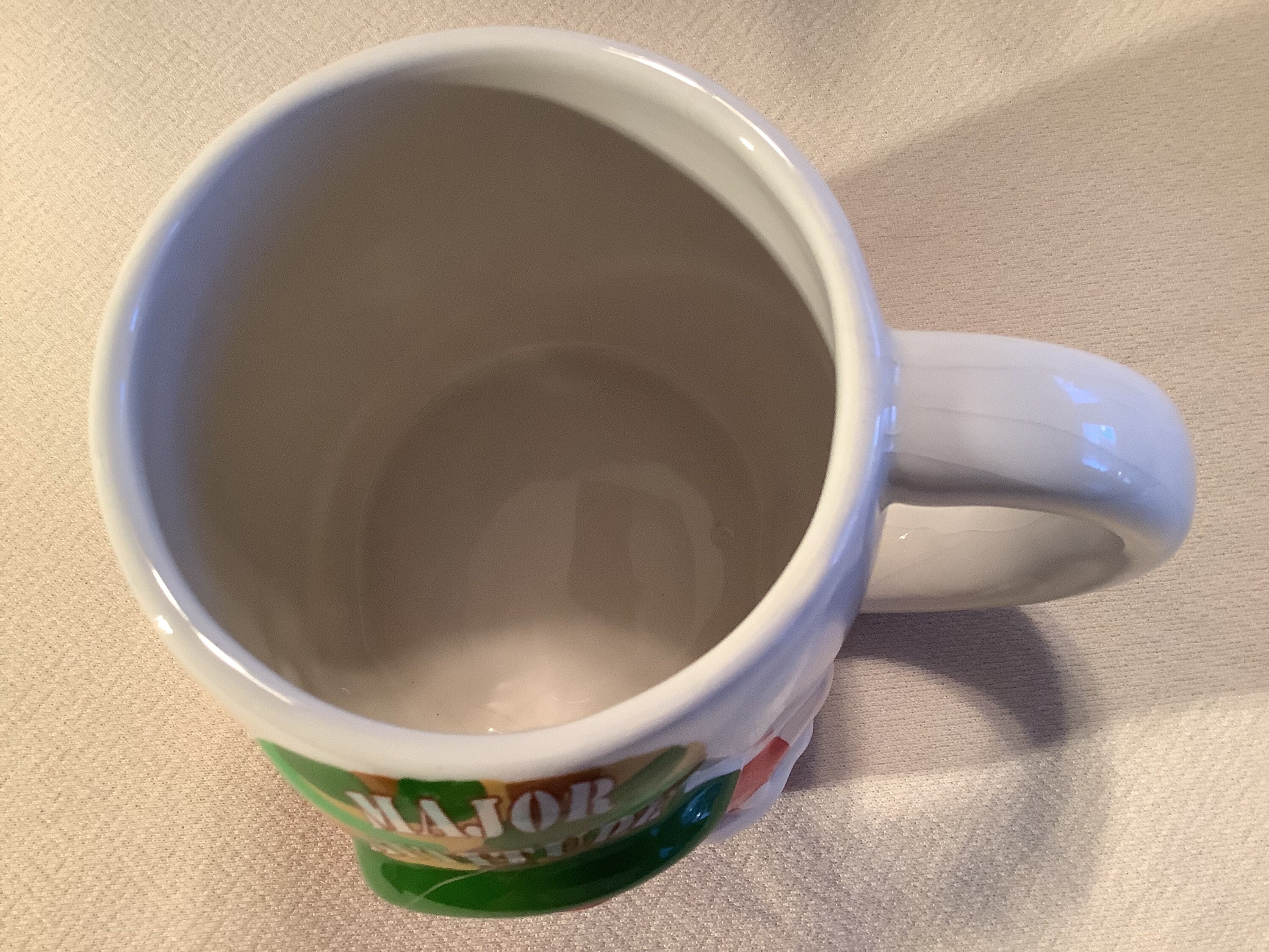 Vintage Galerie M&M ceramic Major Attitude coffee, hot chocolate