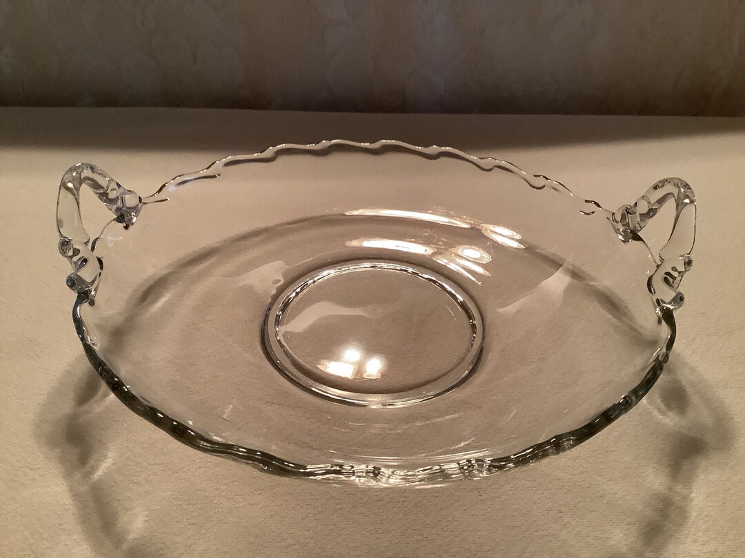 Vintage Fostoria Glass Century Pattern Pressed Clear Glass Handled