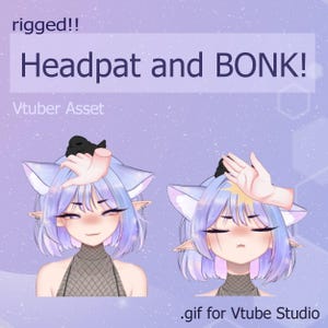 Animated Headpat and Bonk | Vtuber Asset