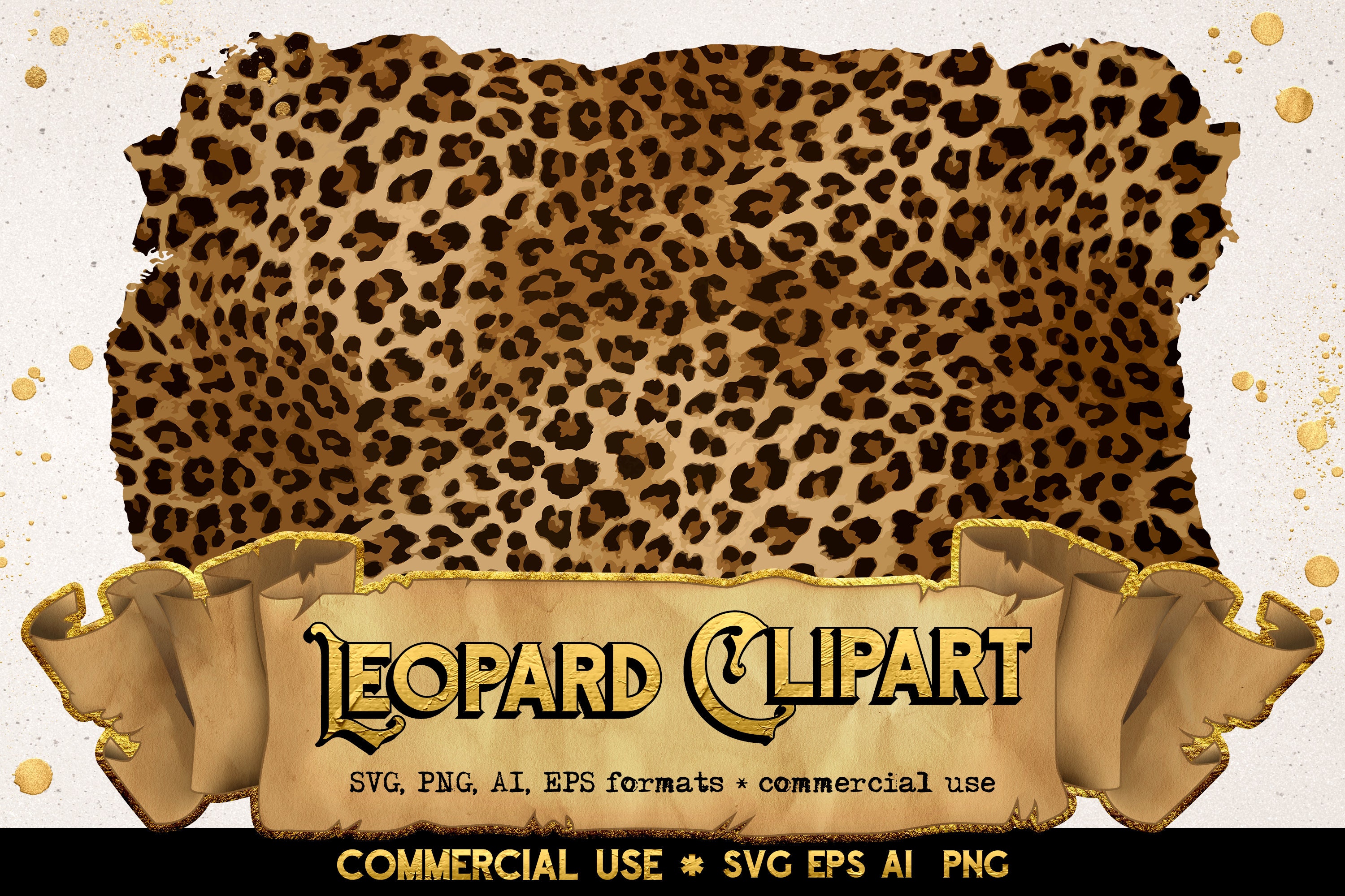 Cheetah Print Border Clip Art