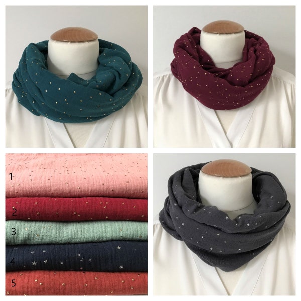 Echarpe snood double gaze femme