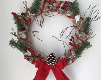 Couronne de Noël, couronne de porte