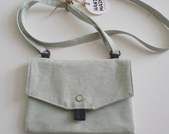 Almond green shoulder pouch
