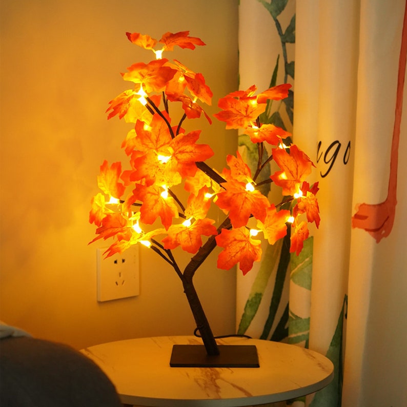 Maple Tree Lampe Chambre Lampe De Nuit Lampe / Lumière USB image 6