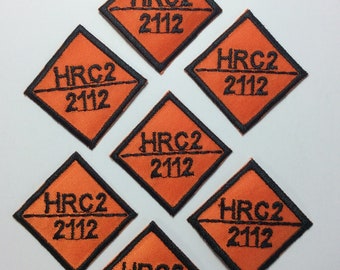 5 FR Patches Tags 1.75 Fire Resistant Retardant FRC White Iron on Patch 