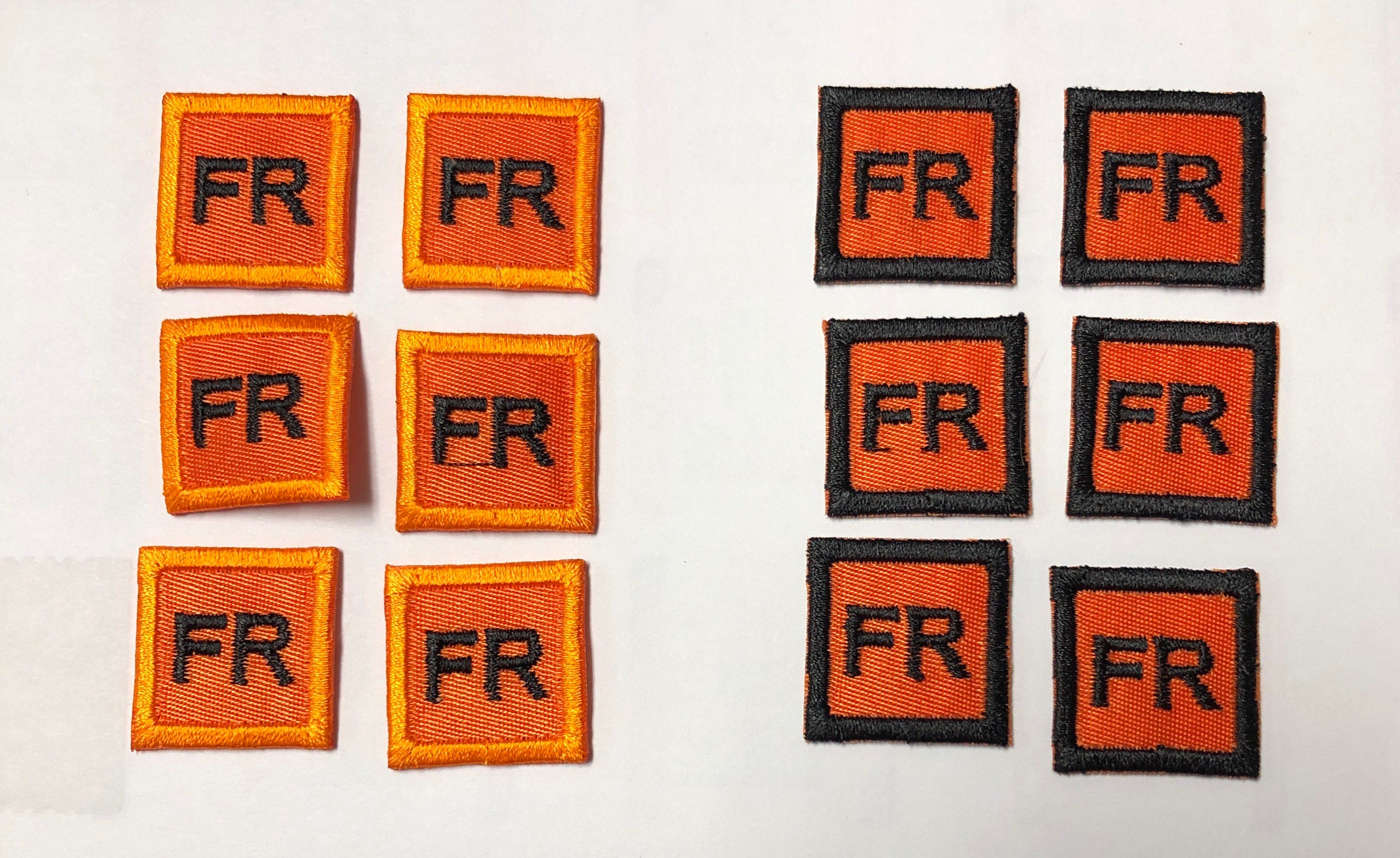10 Replacement FR Clothing Patches (Orange HRC2)