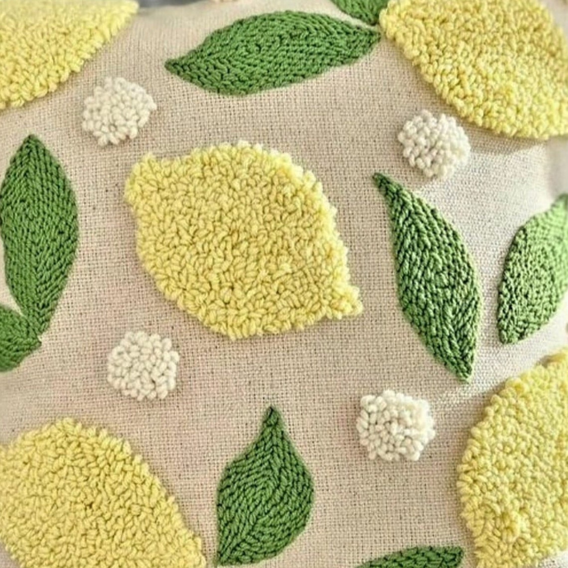 Punch Needle Pillow, Punch Needle Pillow Cover, Handmade Pillow Cover