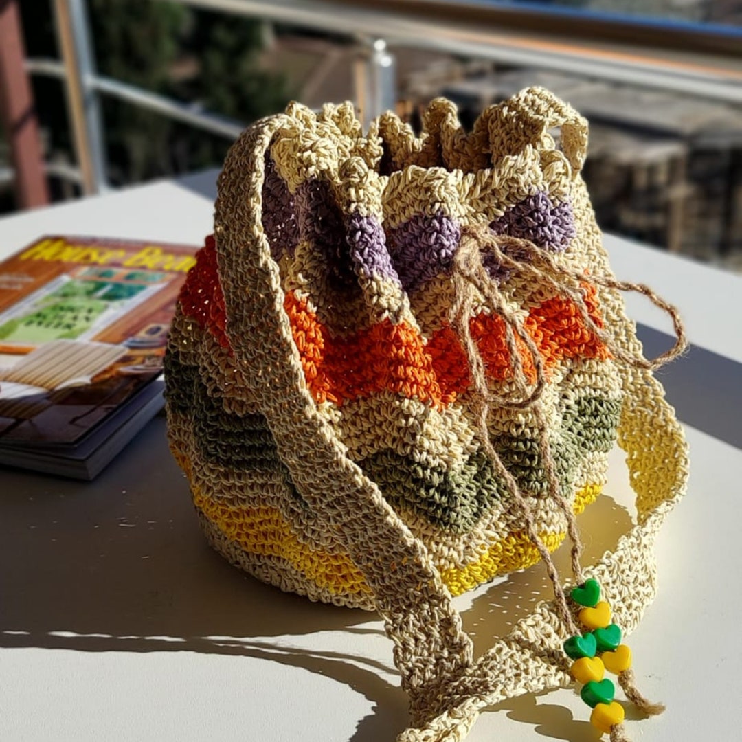 Paper Rope Bag Handmade Paper Rope Bag Knitted Crochet Bag - Etsy