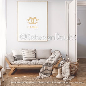 Camel logo t shirt printing design jpeg