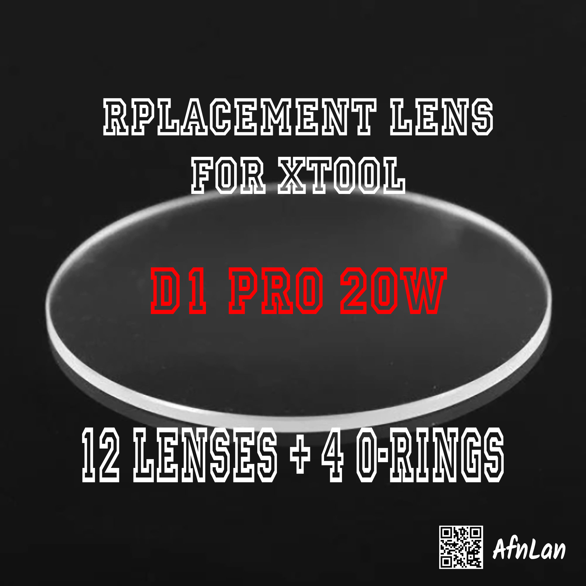 Xtool D1 Pro 20W Replacement Lens Package of 12 Lenses, Xtool D1 Pro