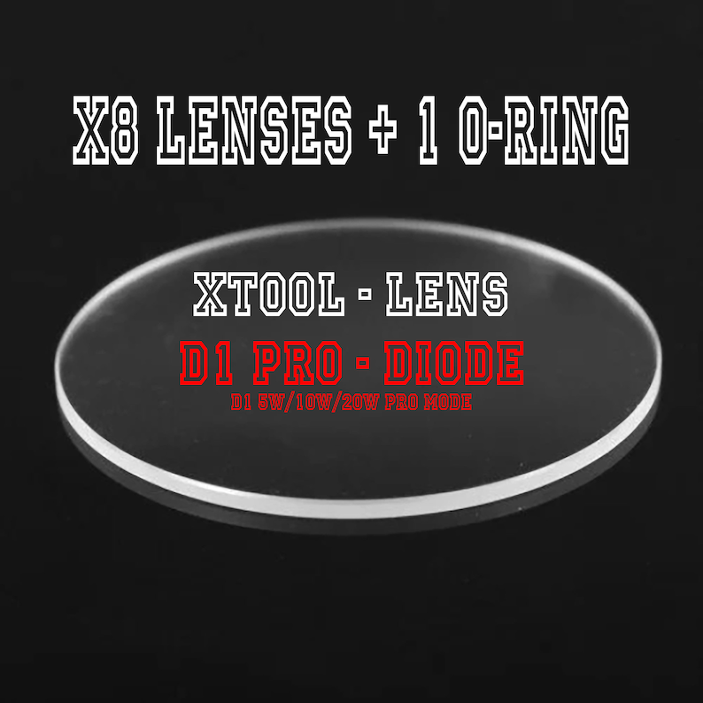 Xtool Replacement Lens Package of 8 Lenses for Xtool D1 Pro, Xtool D1
