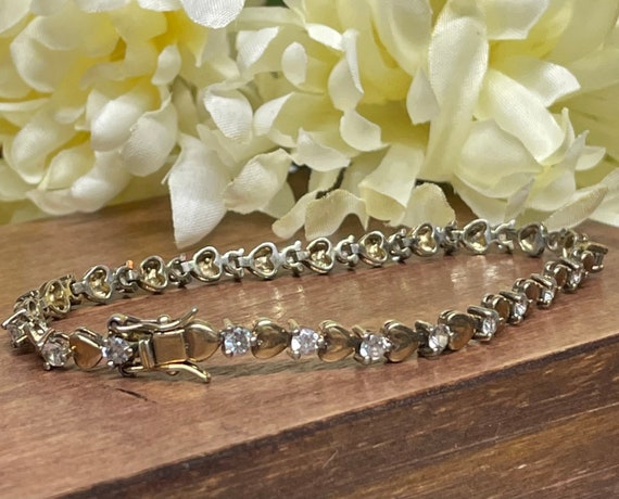 Vintage Ross-Simons Silver Tennis Bracelet - image 1