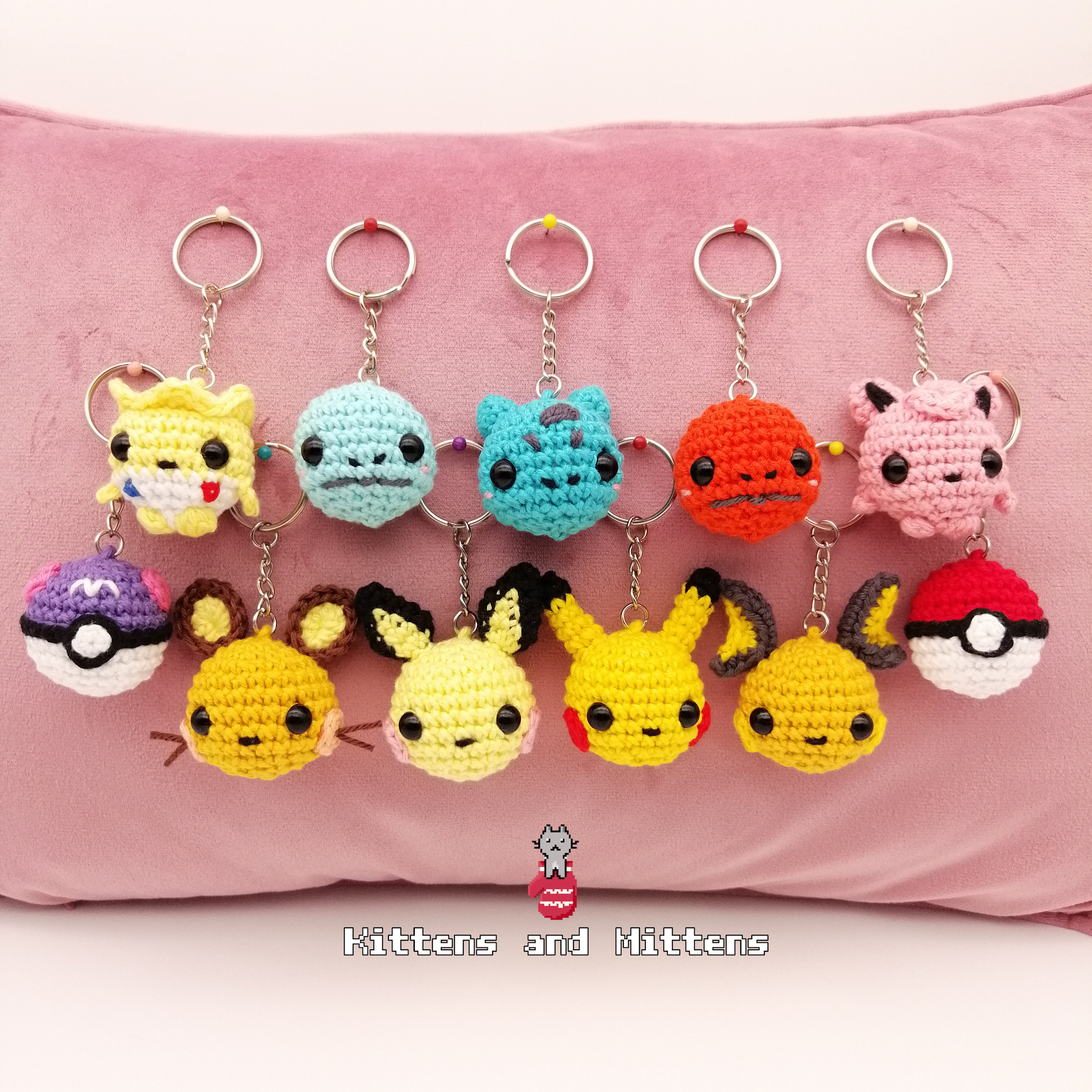 Pokemon Keychain Amigurumi Crochet Plush (finished Item - Made to