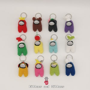 Among Us Keychain Amigurumi Crochet Plush (Finished item - made to order)