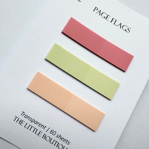 Page flags, Page tabs, Planner/Journal, Annotation tabs, Transparent planner tabs, Minimal stationery, Sticky page tabs, Highlighter tabs