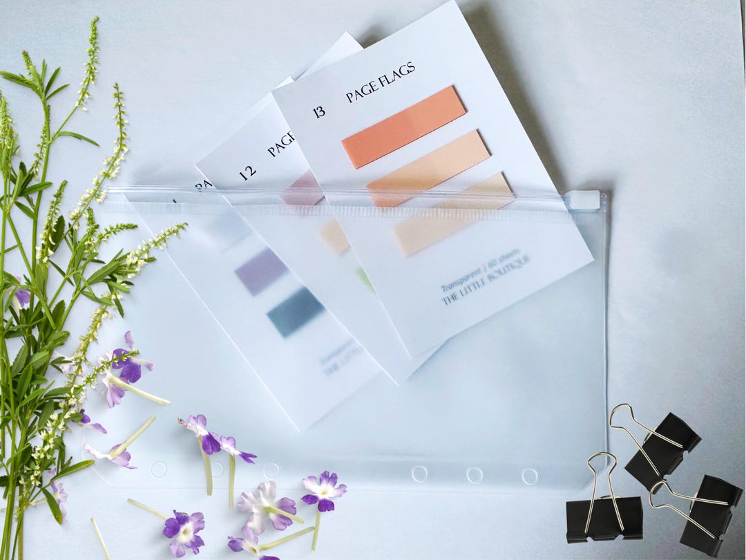 12 Stück A6 PVC Umschläge Transparent - Lose Blatt Taschen Für Dokumente