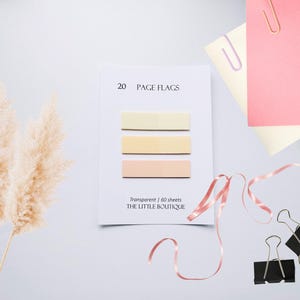 Page flags, Page tabs, Planner/Journal, Annotation tabs, Transparent planner tabs, Minimal stationery, Sticky page tabs, Highlighter tabs