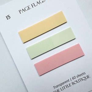 Page flags, Page tabs, Planner/Journal, Annotation tabs, Transparent planner tabs, Minimal stationery, Sticky page tabs, Highlighter tabs