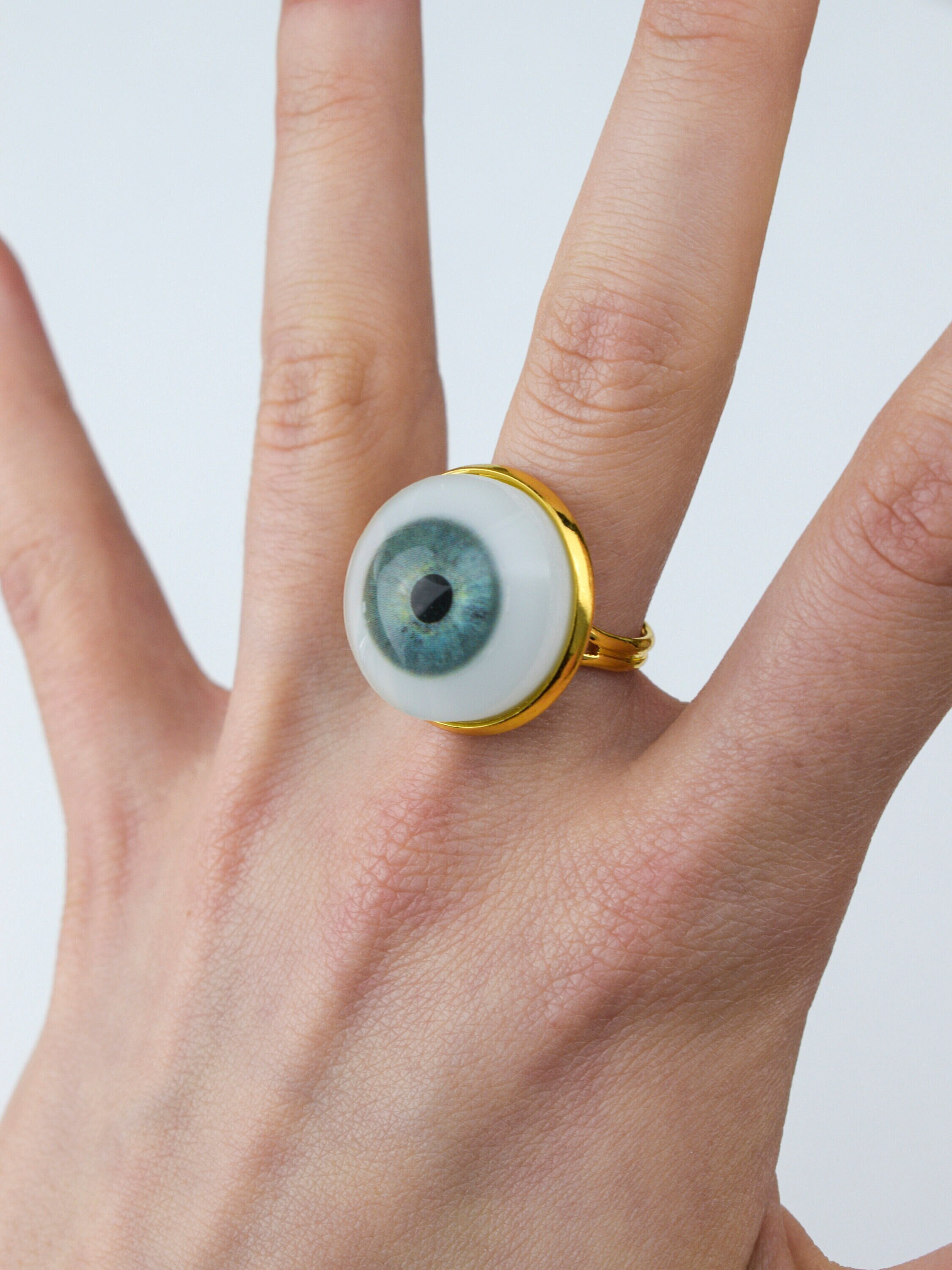 Anillo del globo ocular Anillo de globo ocular azul claro Etsy