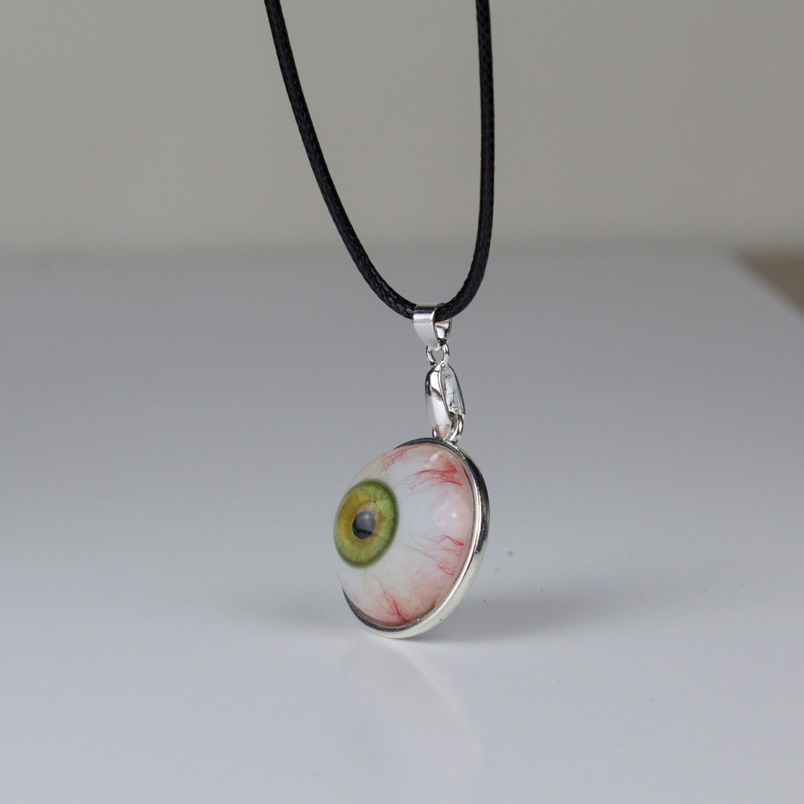 Eyeball necklace Hyperrealistic light green eyeball necklace Etsy