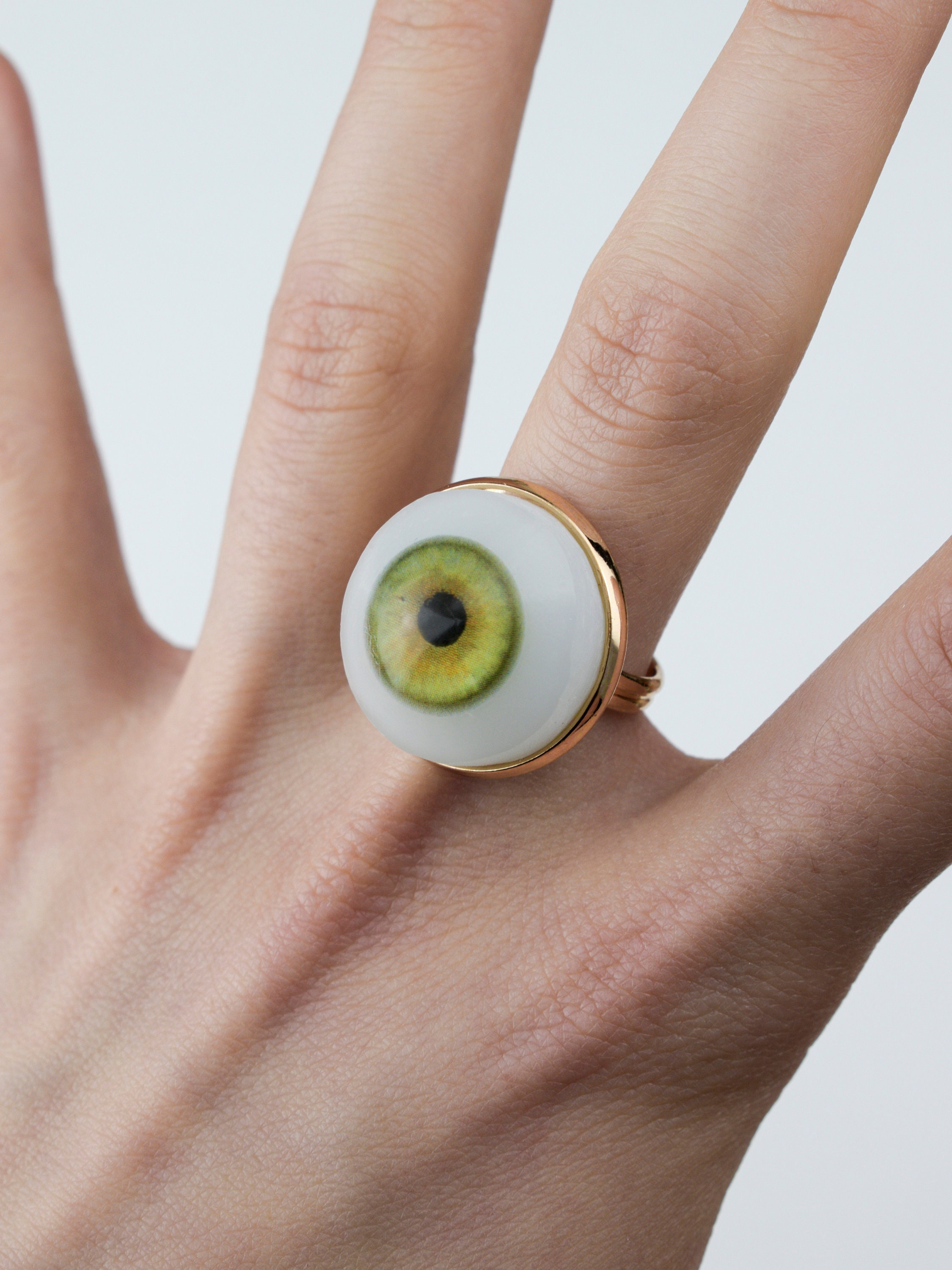 Eyeball ring Hyperrealistic light green eyeball ring No Etsy