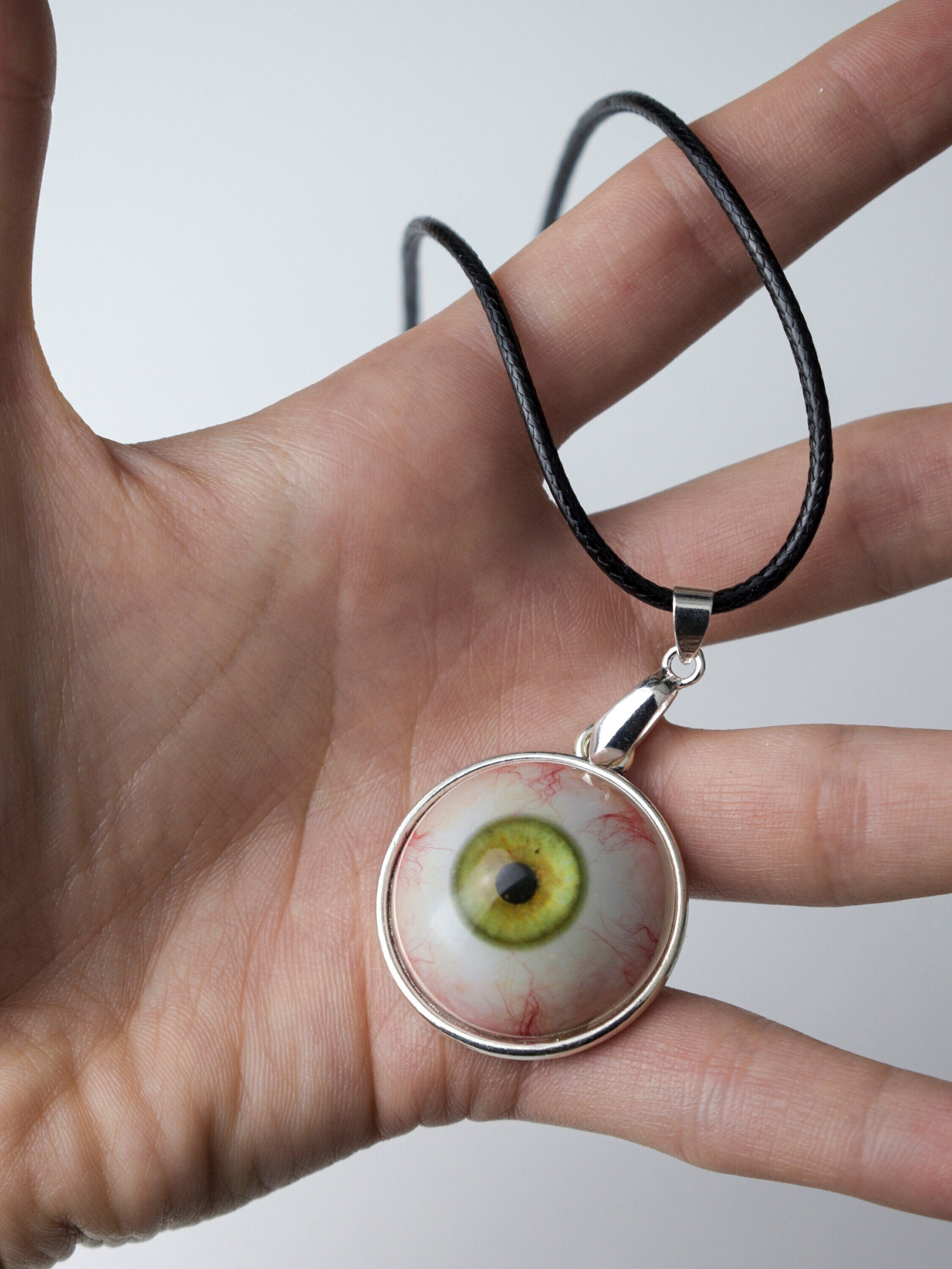 Eyeball necklace Hyperrealistic light green eyeball necklace Etsy