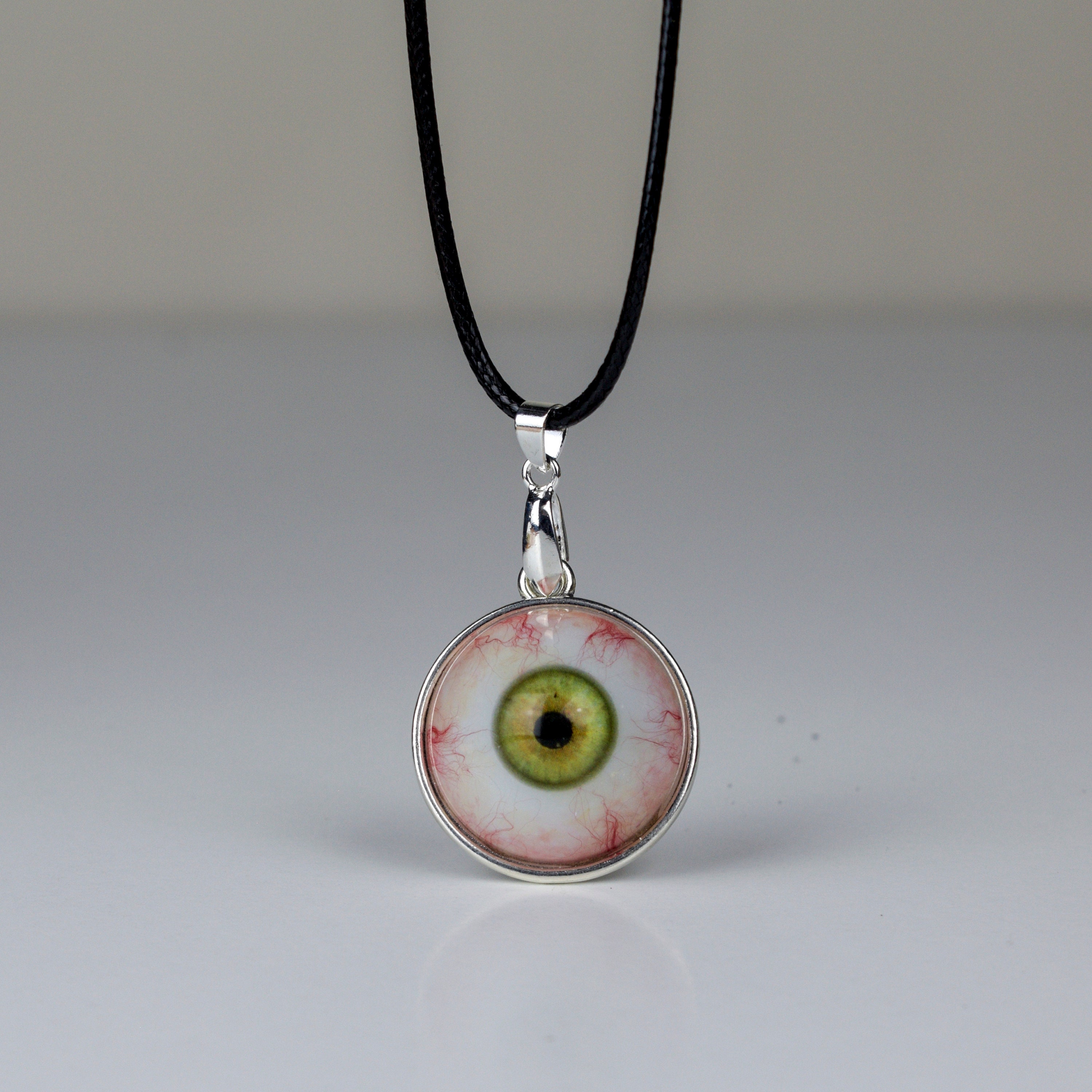 Eyeball necklace Hyperrealistic light green eyeball necklace Etsy