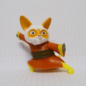Meester Shifu-beeldje, Kung Fu Panda, Burger King, 2024, 3 inch, verzamelobject, plastic. Draaiende wijzers. Stripfiguur. Familieanimatie