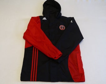 Adidas jacket. Track jacket AC Milan. Black & red. Original clubs academy training windbreaker. San Siro gift. Size S/164. Polyester, nylon.