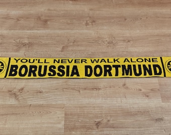 Borussia Dortmund Fan Scarf – “You’ll Never Walk Alone” – BVB 09 – Vintage Football Memorabilia