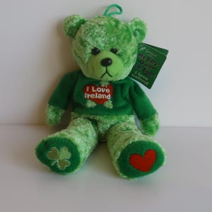 I Love Ireland Teddy Bear: Shamrock Sweater, Irish Plush Toy