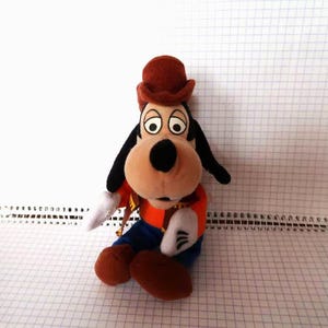 Seltene Vintage Goofy Cowboy Hund Plüschtier | Disneyland Paris | Macdonald's Happy Meal 2000 | Sammlerstück Stofftier | Guter Zustand | 13cm