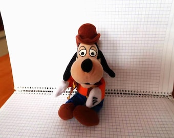 Vintage Goofy Cowboy Plush — McDonald’s Happy Meal 2000, Disneyland Paris Exclusive, 13 cm Soft Toy, Disney Collectible, Clean Pre-owned