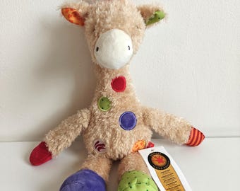 Sigikid Patchwork Sweety Giraffe Pluche – 36 cm, CE-gecertificeerd, zacht sensorisch babyspeelgoed, machinewasbaar, patchworkstof, veilig vanaf de geboorte
