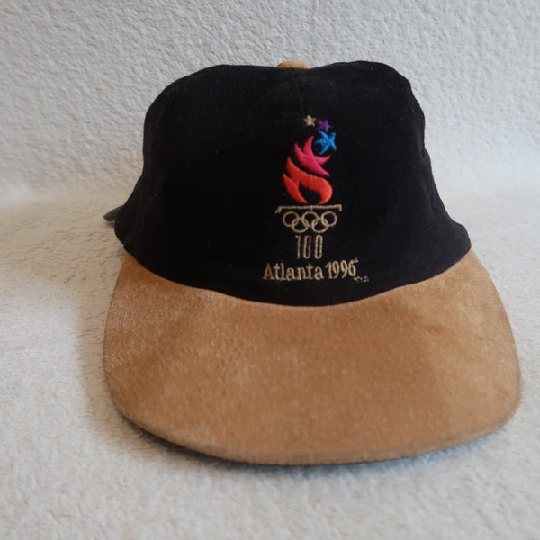 Casquette vintage. Jeux Olympiques d'Atlanta 1996. Casquette MC Donalds Promo. Echantillon rare. Noir beige réglable. Bon état. Souvenirs