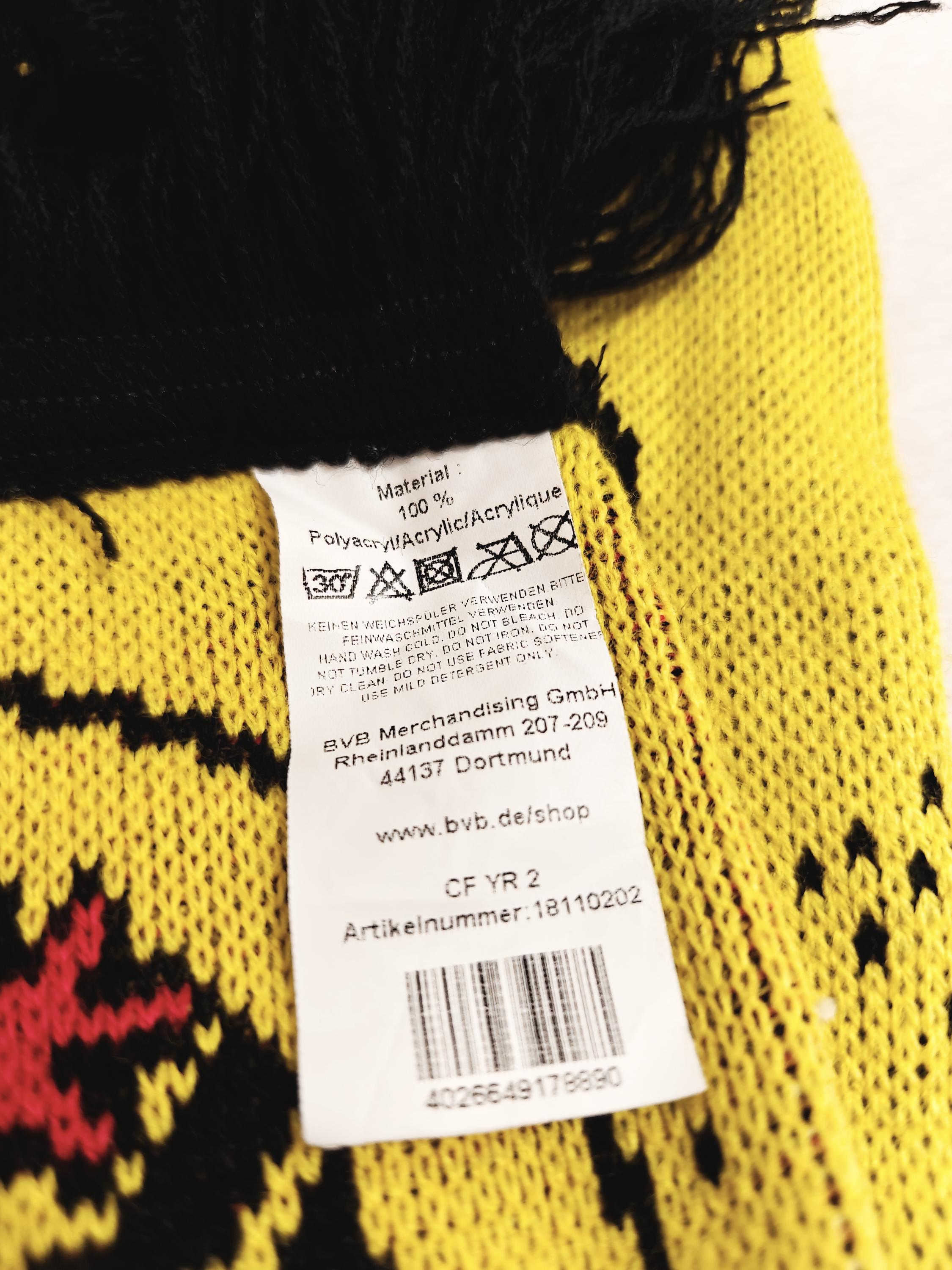 Borussia Dortmund Scarf — BVB 09 “FUSSBALLHAUPTSTADT”, Official