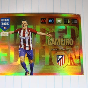Cartes de collection Panini. FIFA 365. Draxler, Manolas, Gameiro, Rui Patricio, Ideye. Adrénaline XL 2017. Édition limitée. Carte réfracteur.