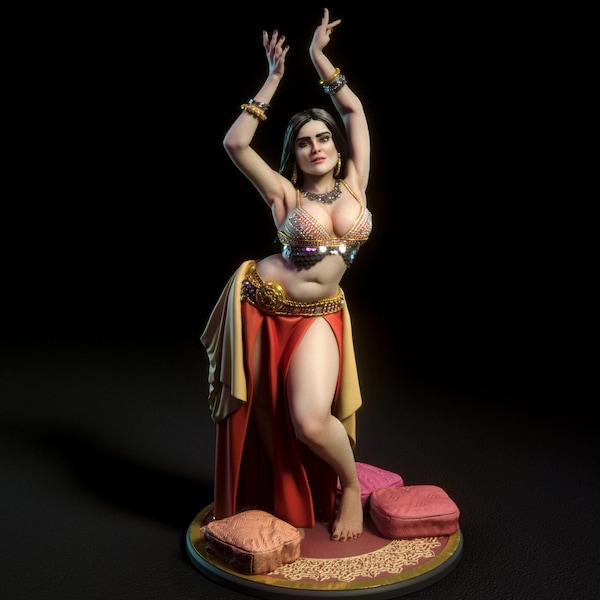 Belly Dancer - Pin Up Statue & Miniature - Torrida Minis | DND | RPG | Fantasy | Tabletop Games | Miniatures | Figurine | 3D Printed