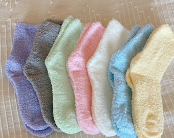 Monogram Fuzzy Socks