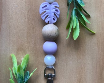 Lanyard, Silicone bead lanyard, teacher lanyard, nurse lanyard, badge holder, Leaf