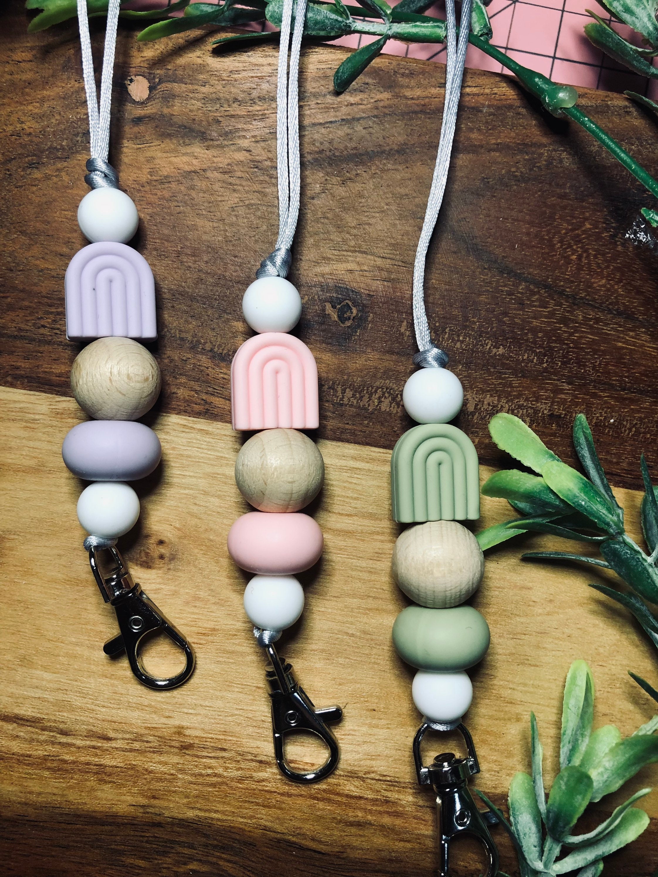 Lanyard, Silicone Bead Lanyard, Teacher Lanyard, Nurse Lanyard, Badge